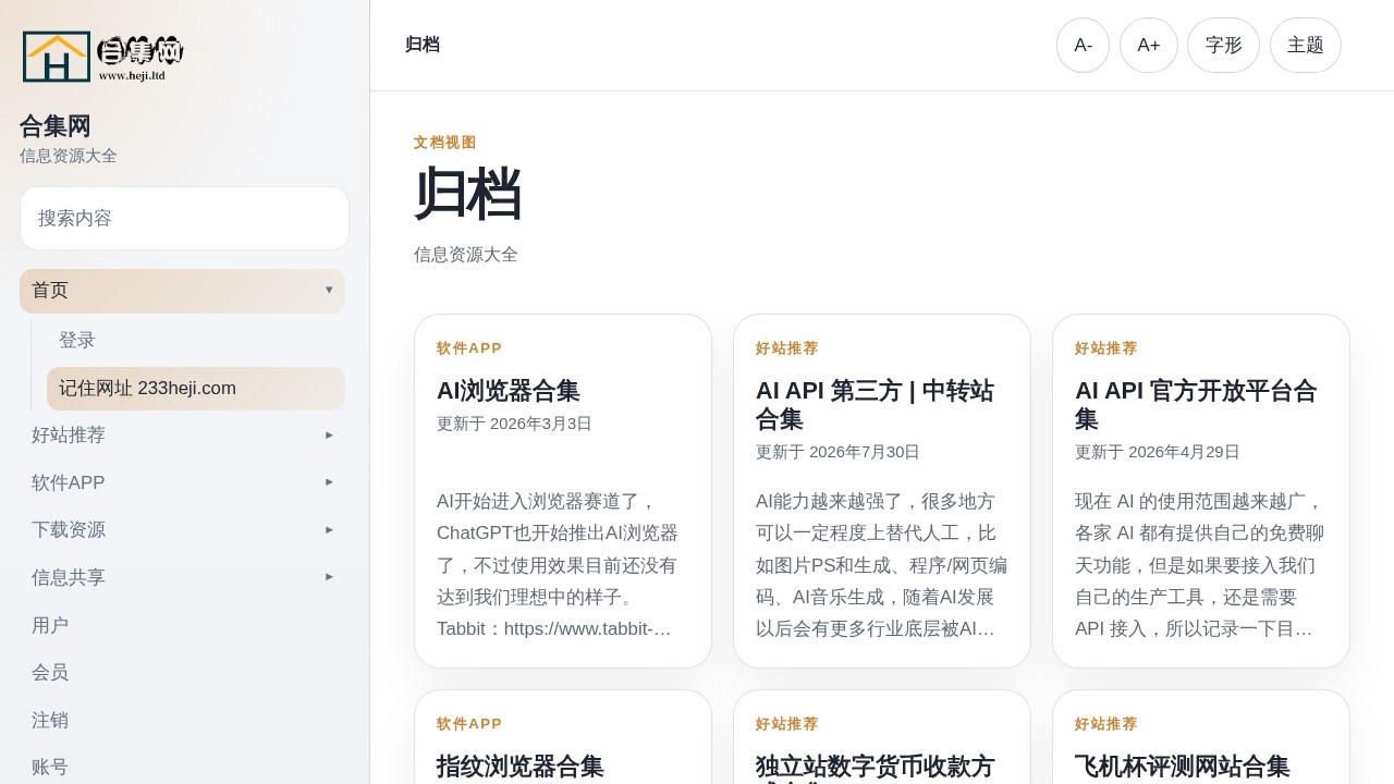 合集网 – 信息资源大全
