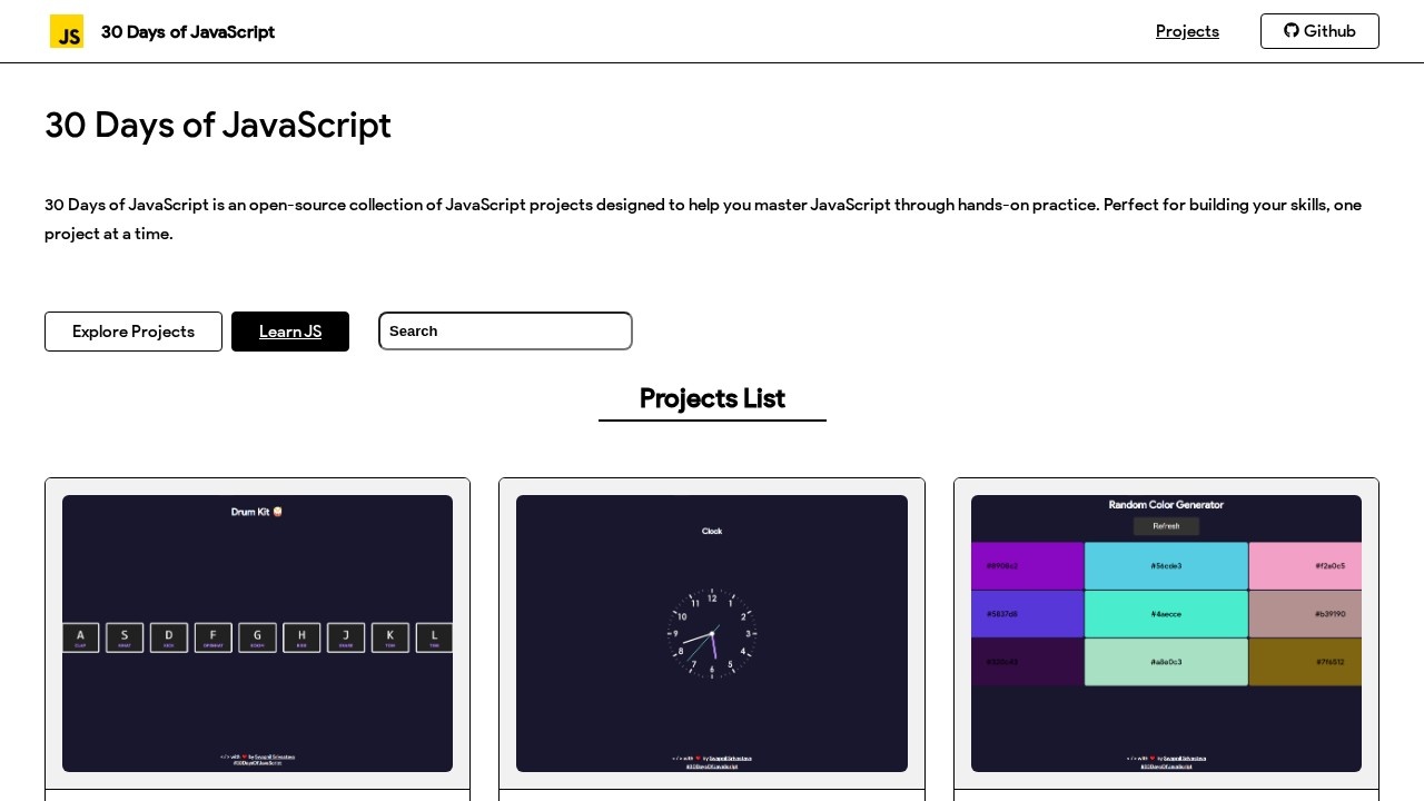 30 Days of JavaScript