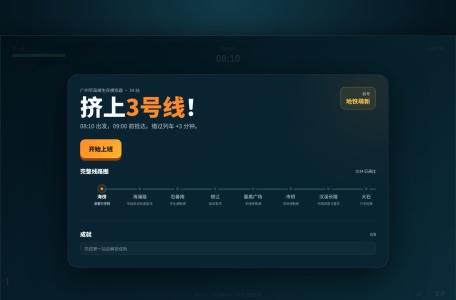 挤上3号线！