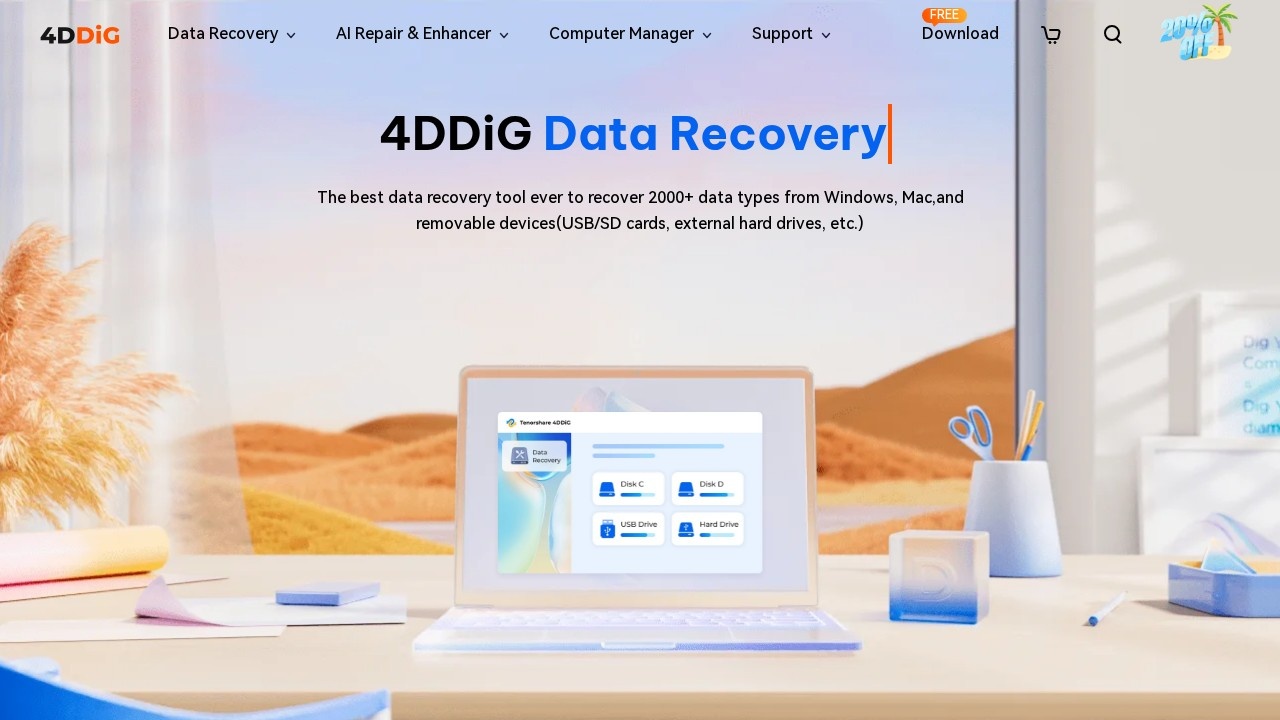 4DDiG 数据恢复与文件修复工具