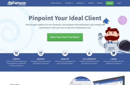 AdEspresso_14天免费试用，谷歌、脸书广告投放自动化工具