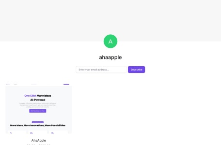 AhaApple – AI创意生成器 – 创造和新颖的创意翻译站点