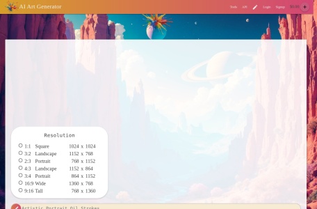 AI Art Generator And AI Art Search Engine翻译站点