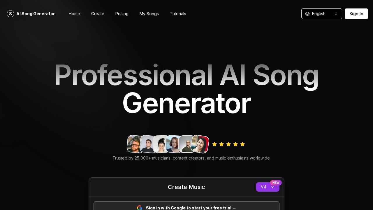 AI 歌曲生成器