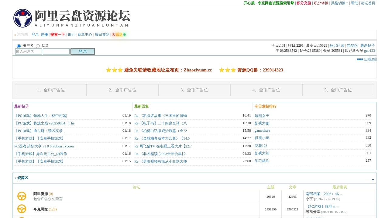阿里云盘资源论坛