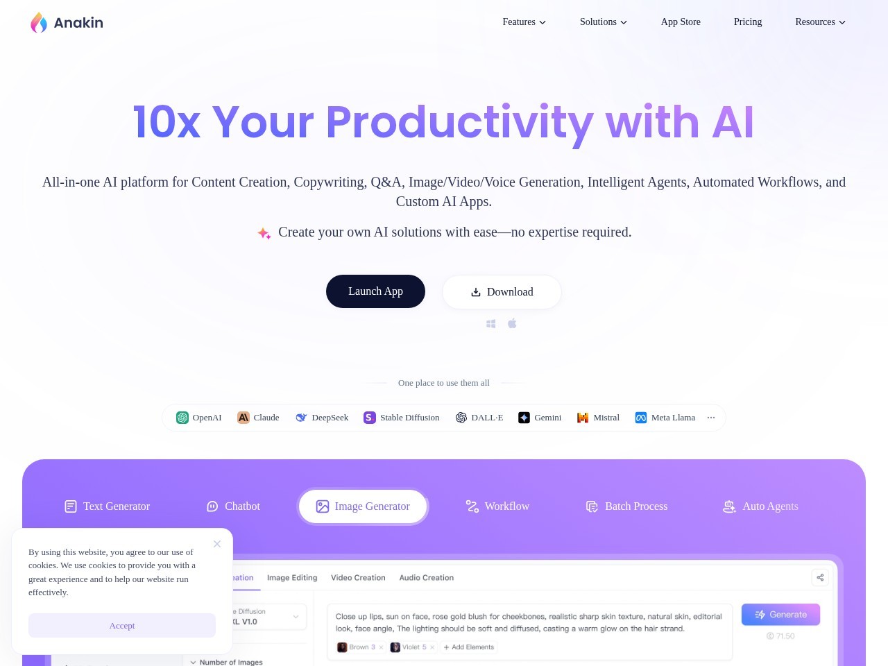 Anakin.ai – 一站式AI应用平台