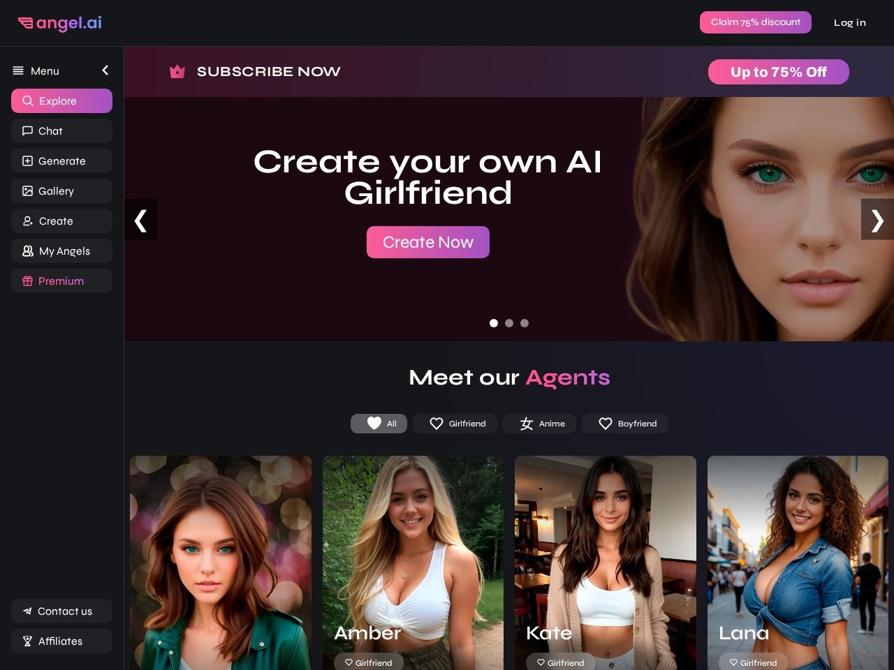 Angel AI – AI伴侣创建和互动应用程序