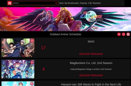 AnimeHeaven – 字幕动漫追番时刻表