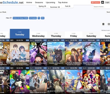 Anime Schedule