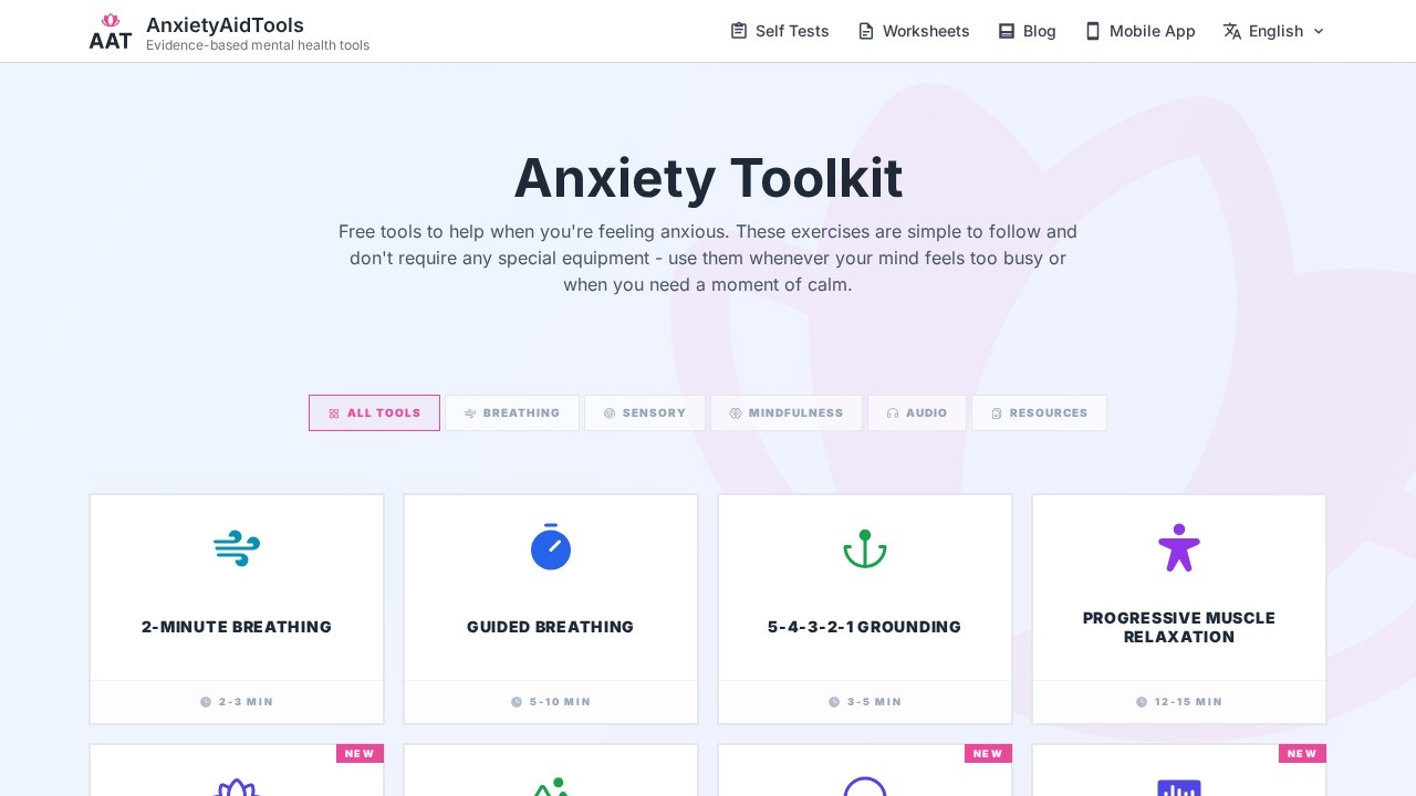 Anxiety Aid Tools