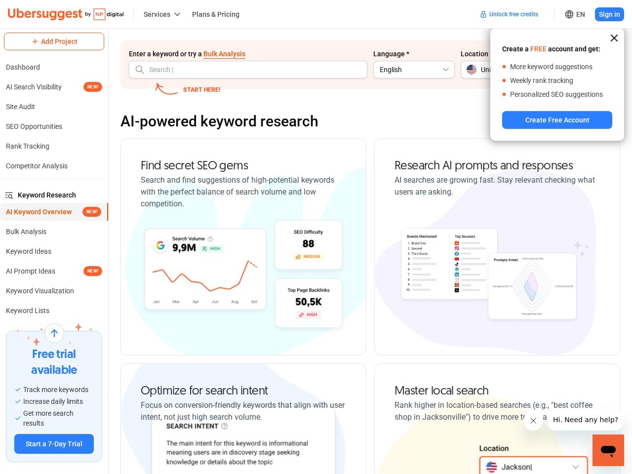 Ubersuggest-谷歌站长工具
