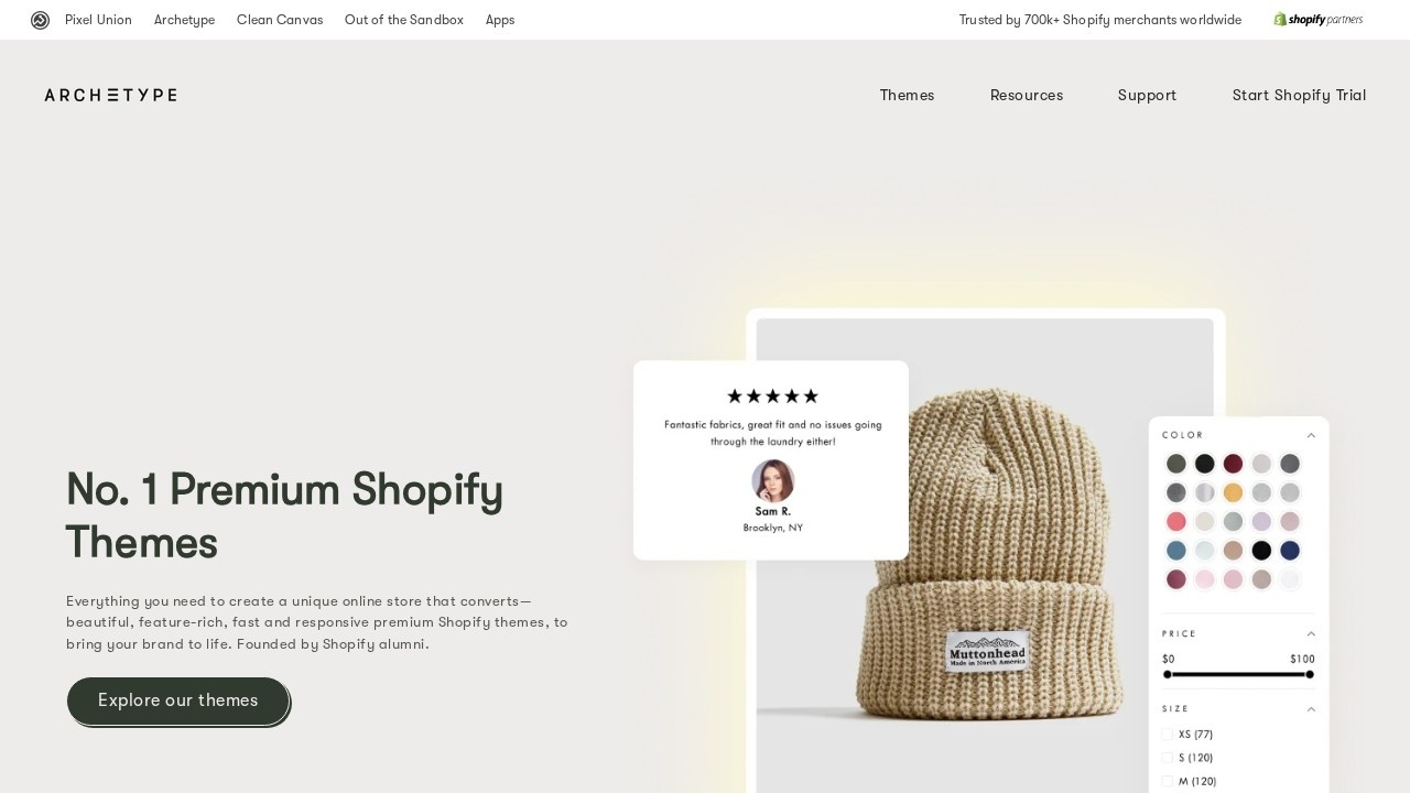 Archetype Themes–Shopify电商主题开发