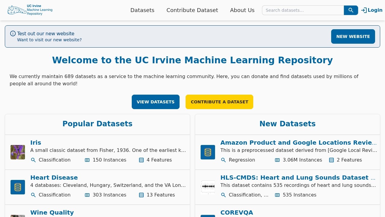 UCI ML Repository