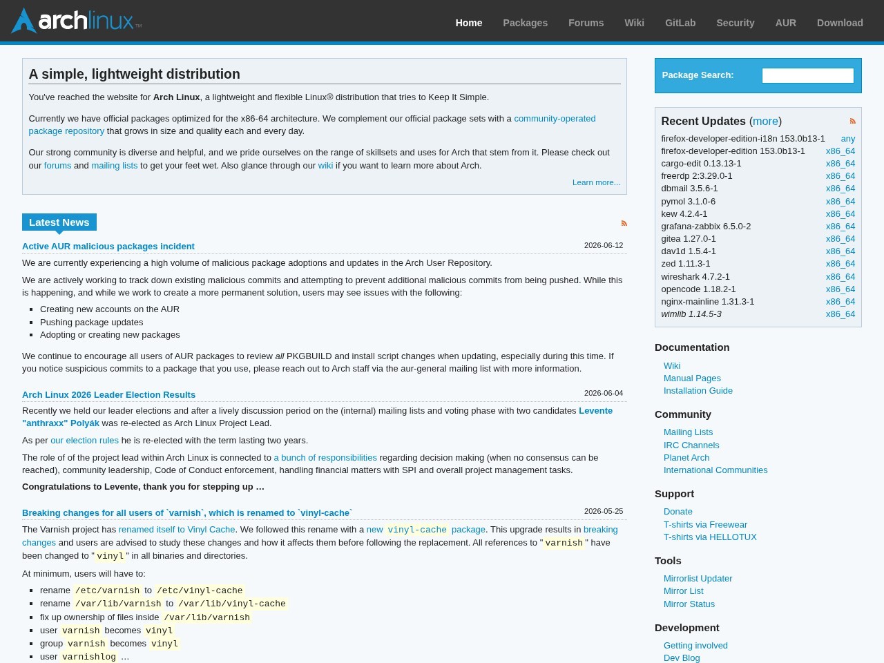 ArchLinux：轻量Linux系统