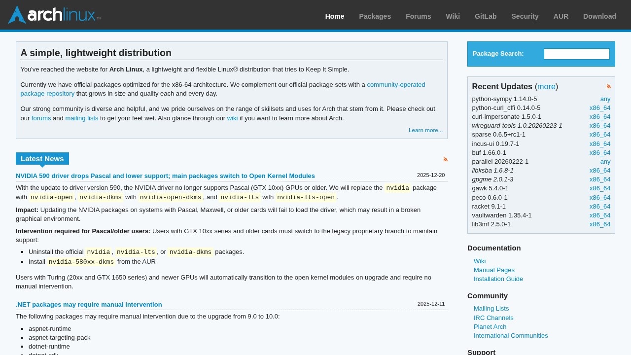 ArchLinux：轻量Linux系统
