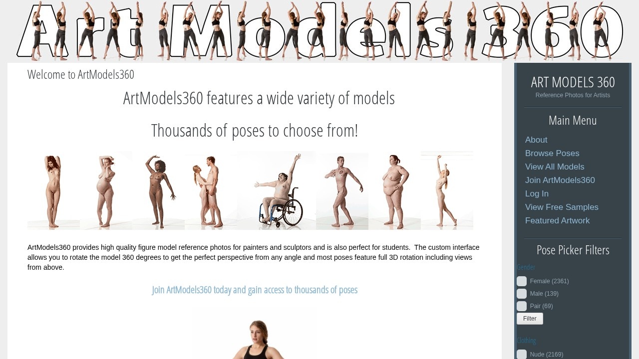 人物360°参考-artmodels360