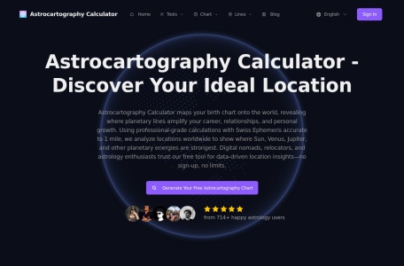Free Astrocartography Calculat