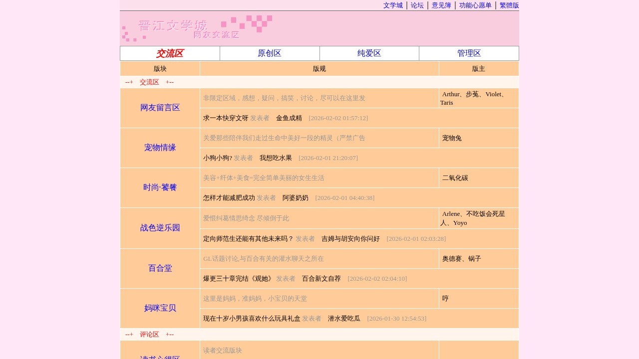 晋江文学城论坛