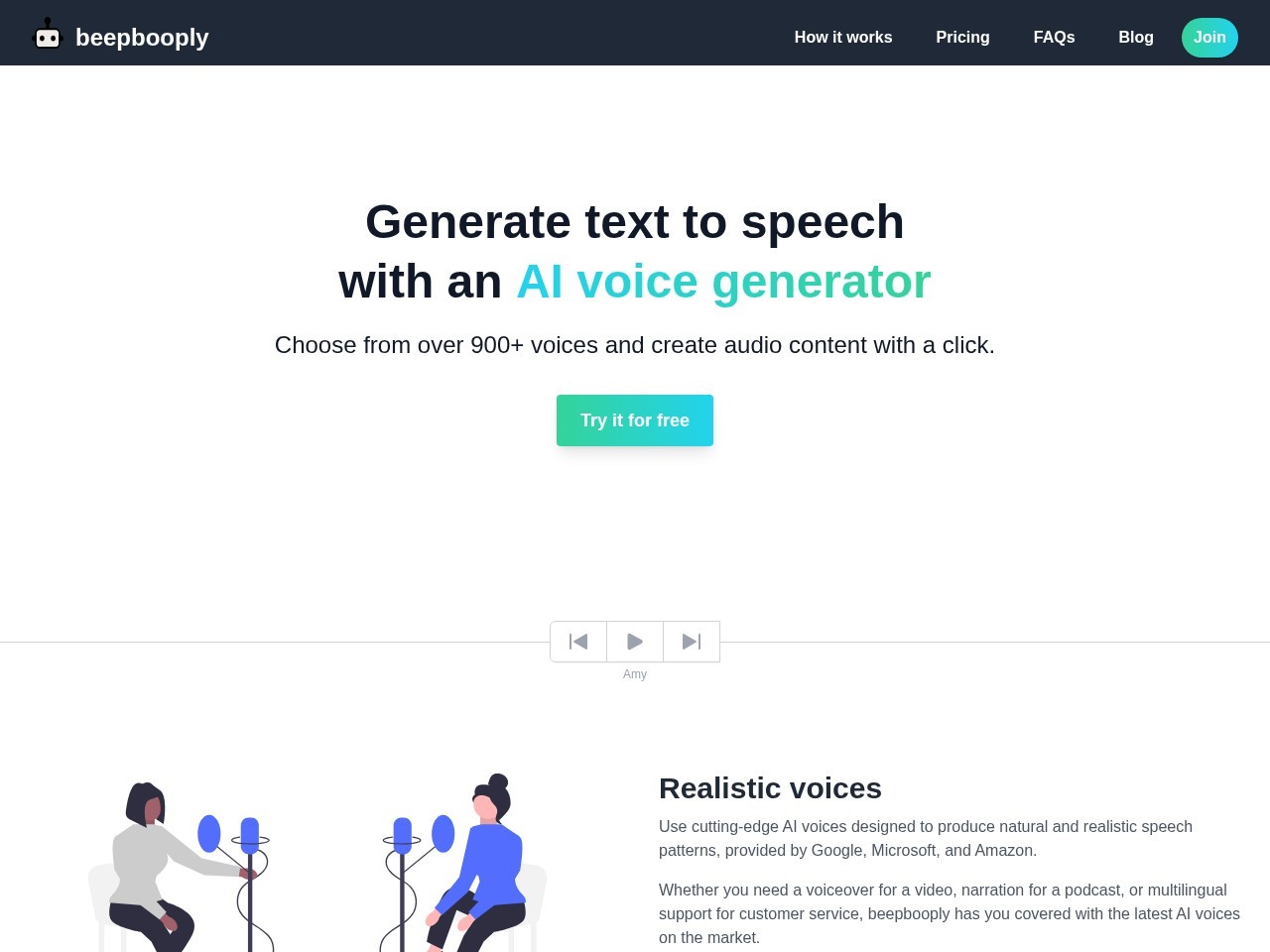 Bbeepbooply – 快速生成专业级别的语音内容