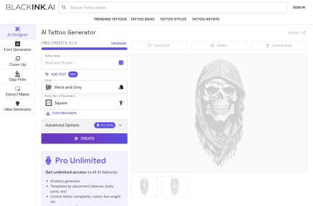 Blackink AI纹身生成