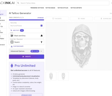 Blackink AI纹身生成