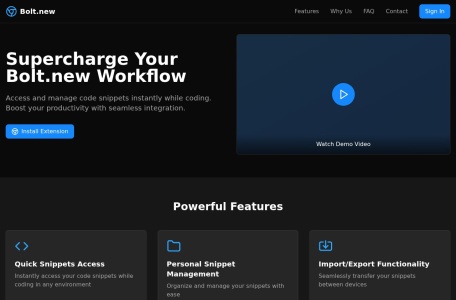 Bolt.new Chrome Extension