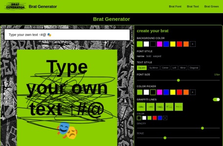 Brat-generator专辑封面生成器