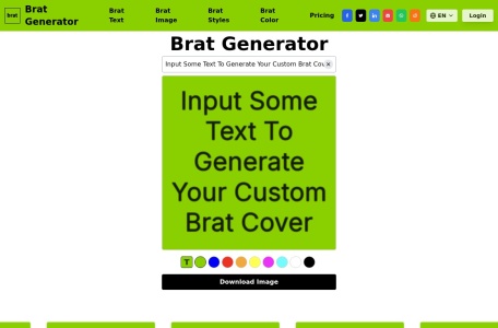 Brat风格专辑封面生成器