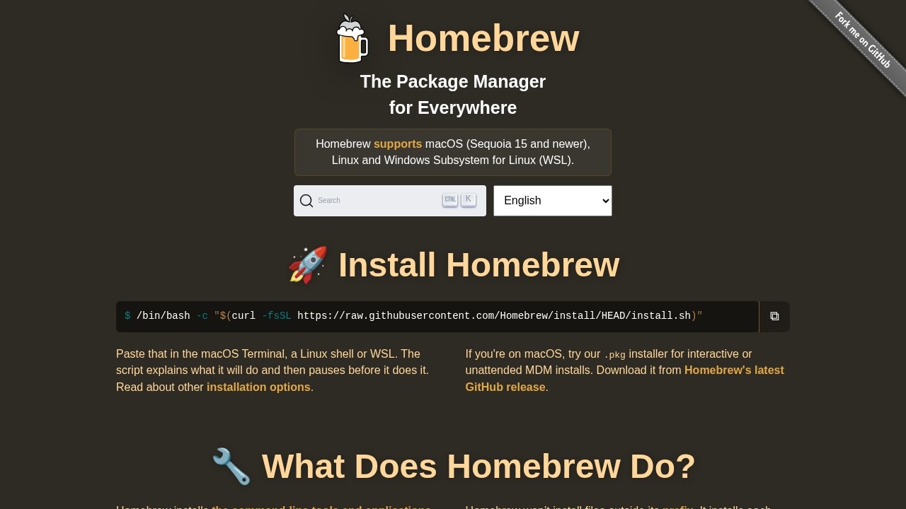 Homebrew软件包管理器