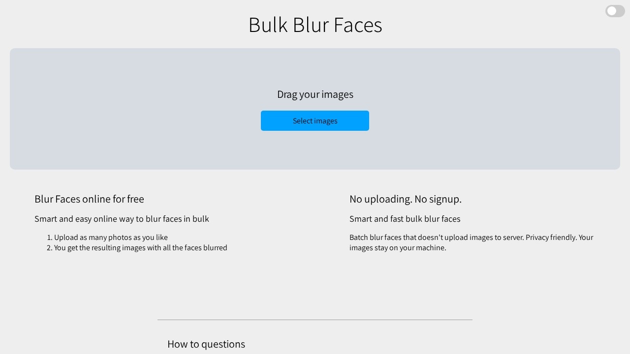 Bulk Blur Faces