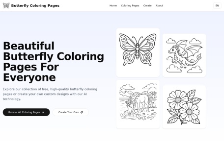 Butterfly Coloring Pages-我爱网址导航