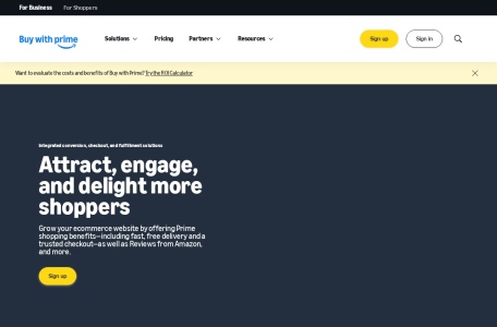 Buy with Prime_Buy with Prime 将 Amazon Pay 与 Amazon Fulfillment 合并，它不仅可以处理付款，还保证交货时间和免费送货。 它通过要求卖家首先将商品发送到亚马逊仓库来实现这