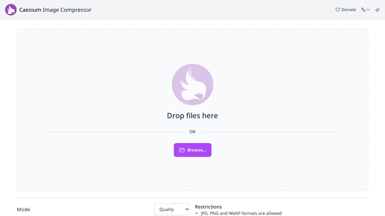 Caesium-在线图片压缩软件