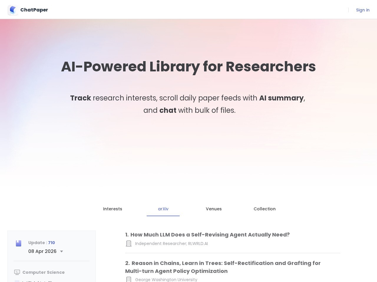 ChatPaper – 文献知识工具