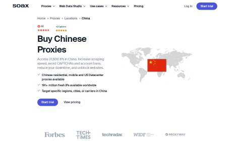 SOAX住宅代理_Trustpilot、G2高分住宅代理