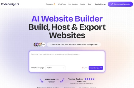 codedesignAI自动生成网站