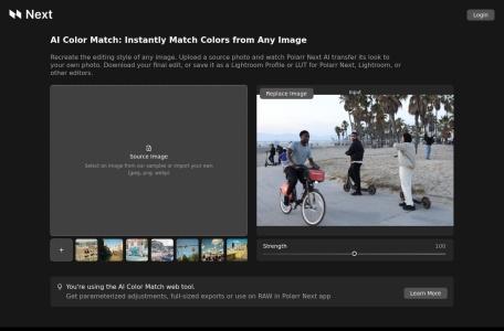 Polarr Next AI Color Match