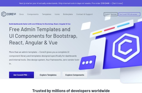 CoreUI Vue Modern Dashboard