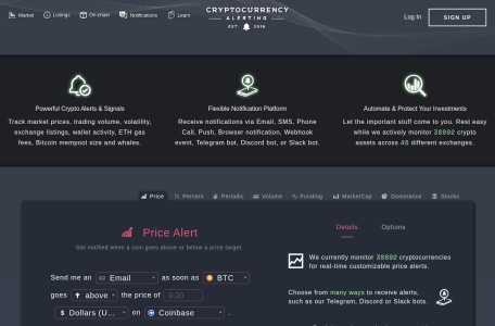Cryptocurrency Alerting