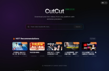 CutCut｜在线4K视频下载+精准裁剪 免安装免费