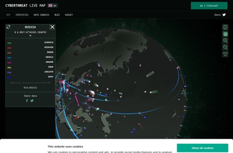 全球网络攻击实时地图-the Cyberthreat map