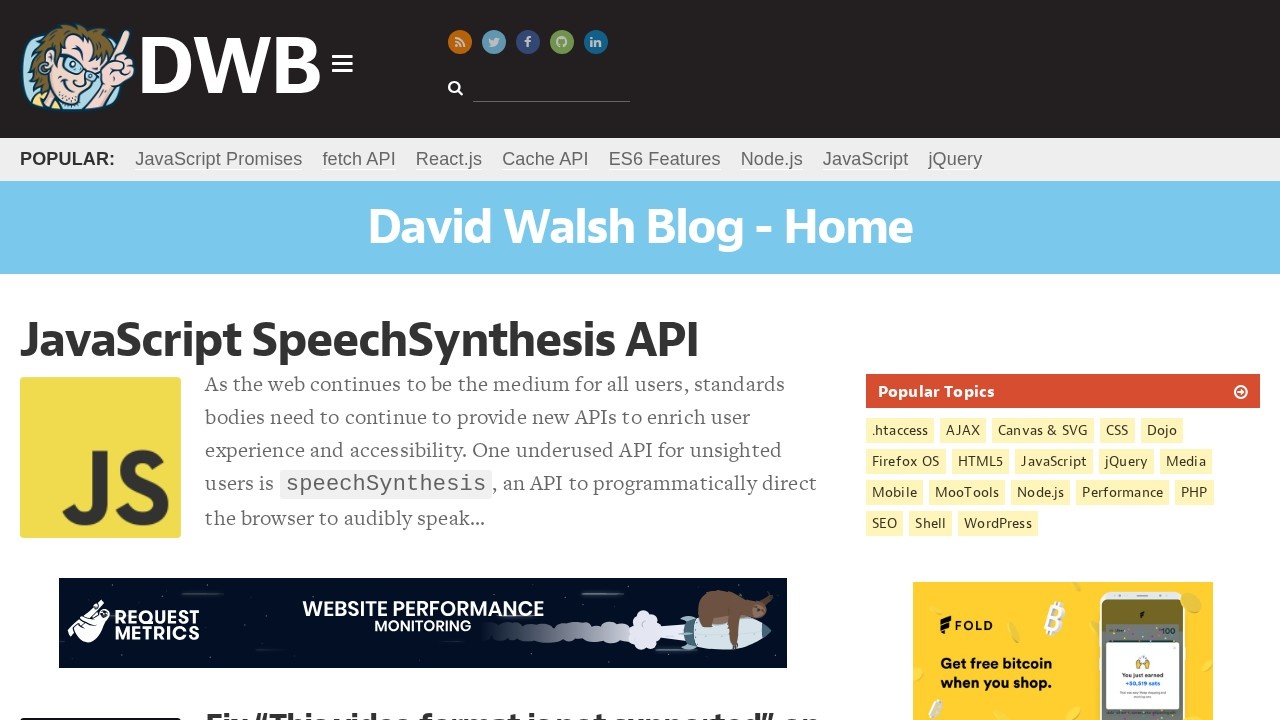 David Walsh Blog