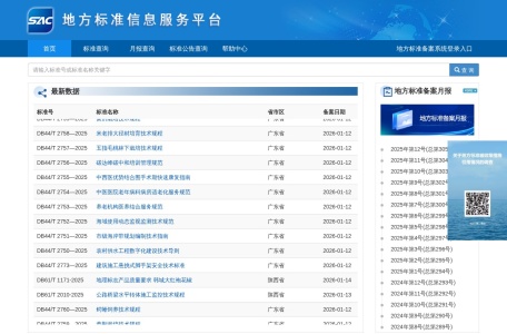 地方标准信息服务平台