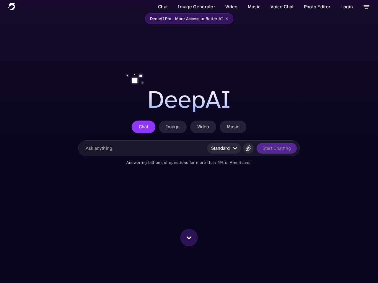 DeepAI官网 – 用AI来增强您创造力的工具