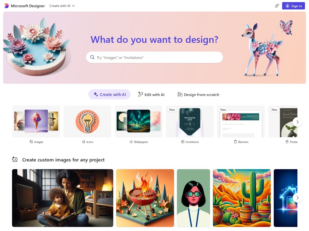 Microsoft Design – 微软公司提供的一款创意设计工具