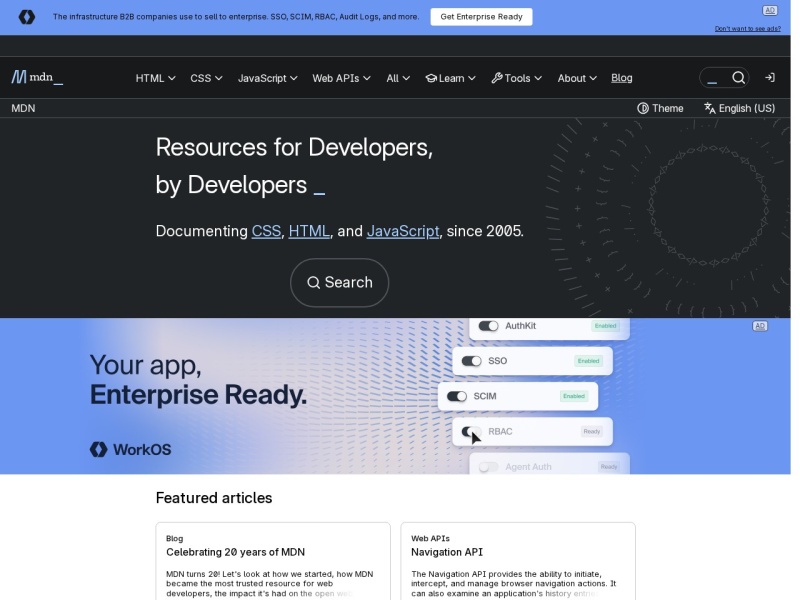 MDN Web Docs – Web 开发文档与前端学习资源