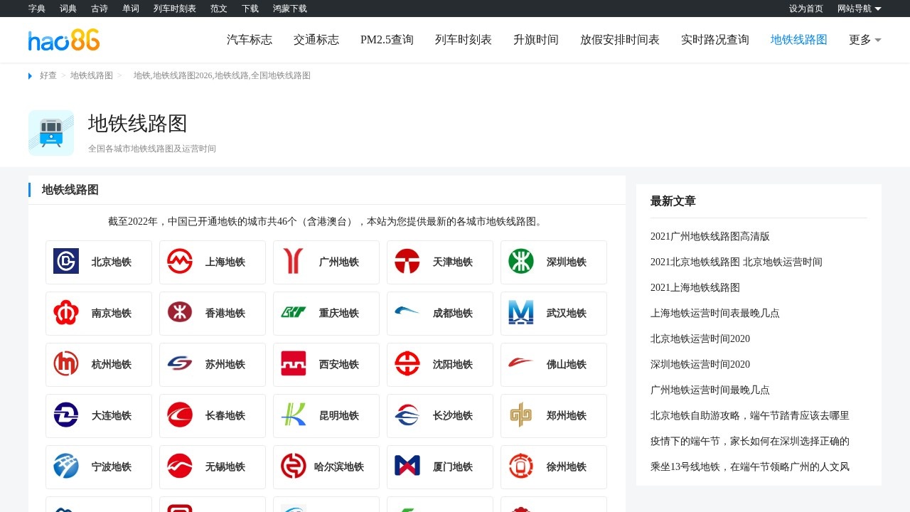 地铁线路图
