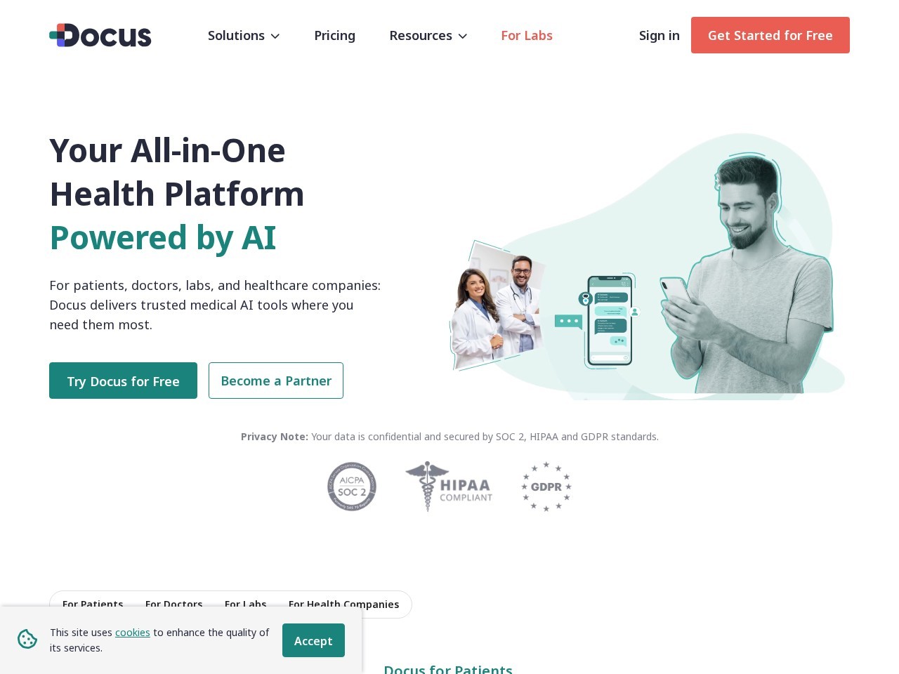 Docus AI官网 – 技术与医疗人工智能健康平台
