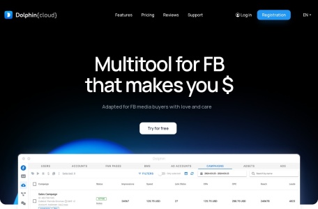 海豚浏览器_3天免费试用，在一个窗口中管理所有Facebook帐户的广告