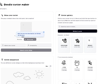 Doodle cursor maker